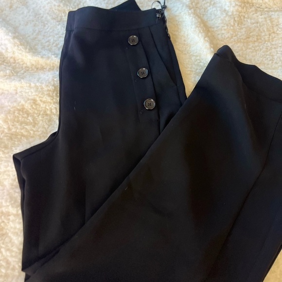 Women's Button-Trim Wide-Leg Sailor Pants - Picture 2 of 5